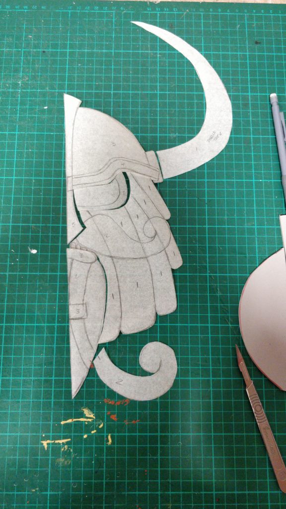 Face cut out for layout on foam