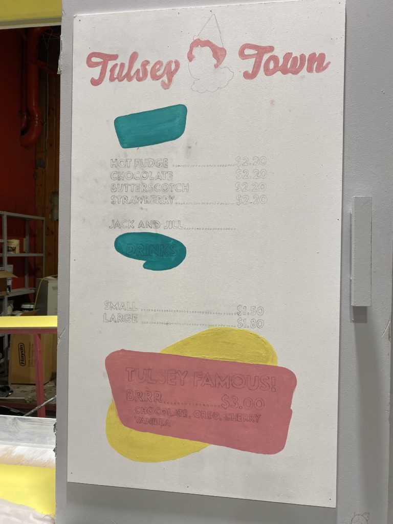 Tulsey menus being made